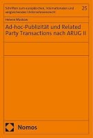 Ad-Hoc-Publizitat Und Related Party Transactions Nach Arug II (German Edition) 3756014347 Book Cover