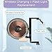 Risidamoy for iPhone 14 Plus NFC Chip Wireless Charging Panel Coil Sticker Flex Cable Connection Replace Part Repair Flash Light Replacement for iPhone 14Plus with Pre-Installed Metal Bracket Holder