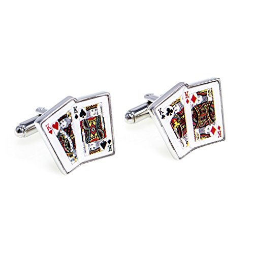 Mancuernillas MRCUFF Kings Four Poker en caja de regalo miniatura 3