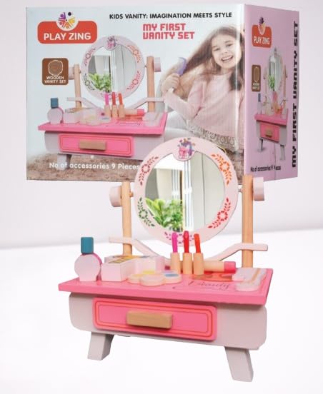 Fairyfrolic_My First Vanity Set Toy for Kids - Complete Pretend Makeup Kit with Mirror, Accessories - Ideal for Girls Ages 3+ - Safe, Non-Toxic, Educational Beauty Play Set (B0DC1295RS) Amazon Price History, Amazon Price Tracker