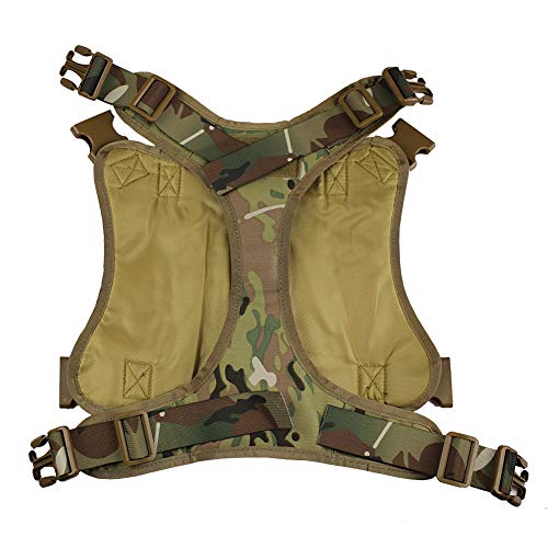 zuoxiangru Tactical Service Dog K9 Working Dog Vest Outdoor Training Hunting Water-Resistant Military Patrol Dog Harness with Handle (L, CP)