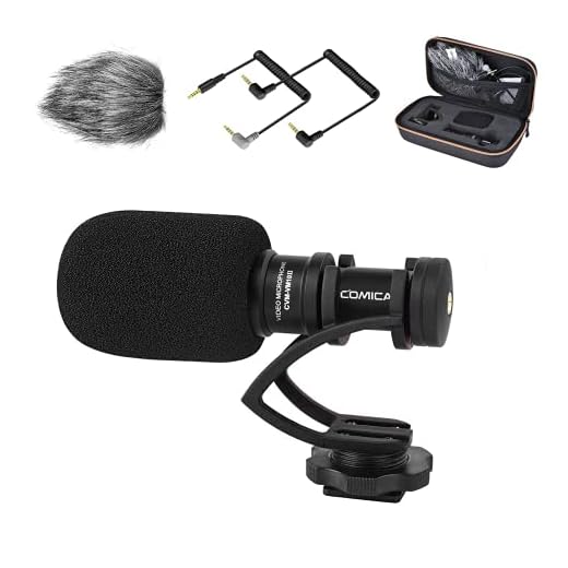 Comica CVM-VM10II Compact en la cámara Micrófono Cardioid Direccional External Mini Shotgun Video Microphone para Cámara, iPhone, Smartphone, DSLR, Canon 70D, Nikon D3300, Sony, Panasonic (Negro)