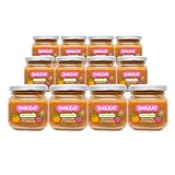 100% ECOLÓGICO: Tarrito 100% ecológico con sabor a melocotón y frambuesa, con una textura y sabor único y un color muy natural, ¡como si lo hicieras en casa! Viene en un pack con 12 tarros de 230 gramos cada uno