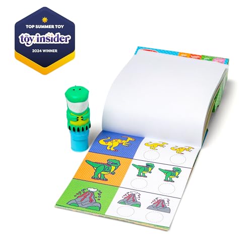 Melissa & Doug Sticker Wow!™ 24-Page Activity Pad and Sticker Stamper, 300 Stickers, Arts and Crafts Fidget Toy Collectible Character – Dinosaur Creative Play Travel Toy for Girls and Boys 3+,