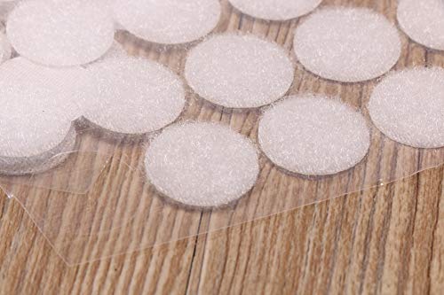 Mini Skater 300Pcs (150 Pairs) 20 Mm/0.78 Inch Diameter Self Adhesive Nylon Sticky Back Coins Hook Loop Strips Fastener Round Dot Stickers Tapes For Hanging Sewing Clothing Crafts (White) #TOP7