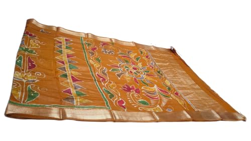 Drapify mustard maheshwari silk saree – image 2