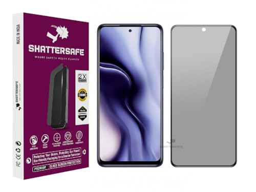 Image of Anti-Spy Privacy Tempered Glass Compatible For Redmi 10i / 10T 5G / 10T Pro 5G / 11X / 11X Pro / 11i / 11T [Pack of 1]. Anti-Scratch, Edge-to-Edge Protection With Easy Installation Kit.