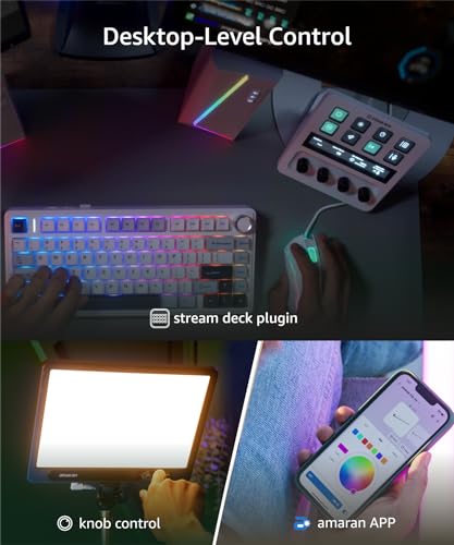 Panneau LED amaran Verge Key Light Bicolore 2700-6500K d'éclairage doux pour streaming