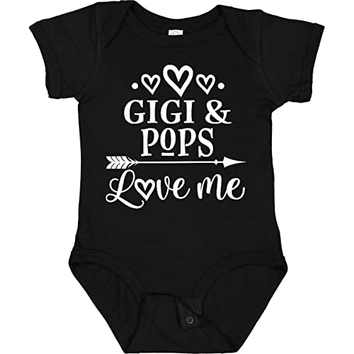 inktastic Gigi and Pops Love Me Baby Bodysuit