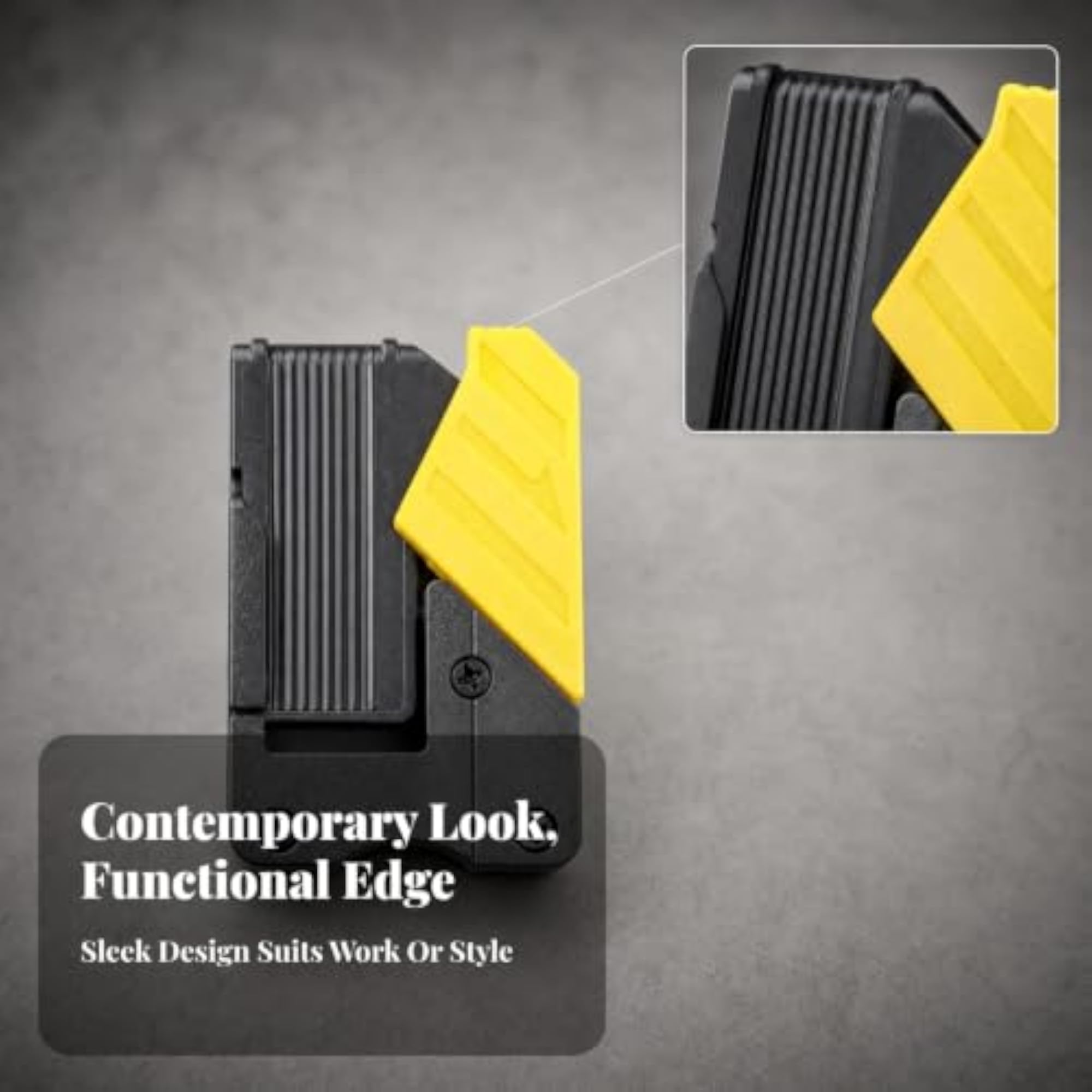 Black ABS Tape Measure with Safety Buckle, Screw-Fastened
