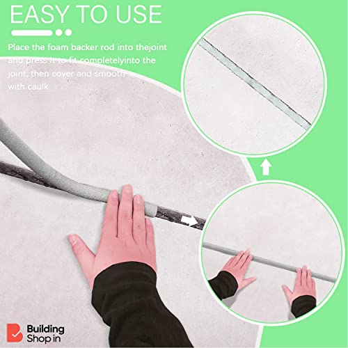 Image of Crack Gap Filler Foam - (10 MM X 5 Meter) Backer Rod for Window Crack Filler for Walls and Joints Polyethylene Foam Sealant Works as Wall Gap Filler, Crack Filling Foam