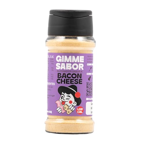 Especias con sabor a Bacon con Queso Gouda I Sazonador vegano con sabor a Bacon con Queso GoudaI Sazonador Vegetal I Sin alérgenos, sin gluten y sin aditivos I Vegano al 100% I 55g I GIMME SABOR