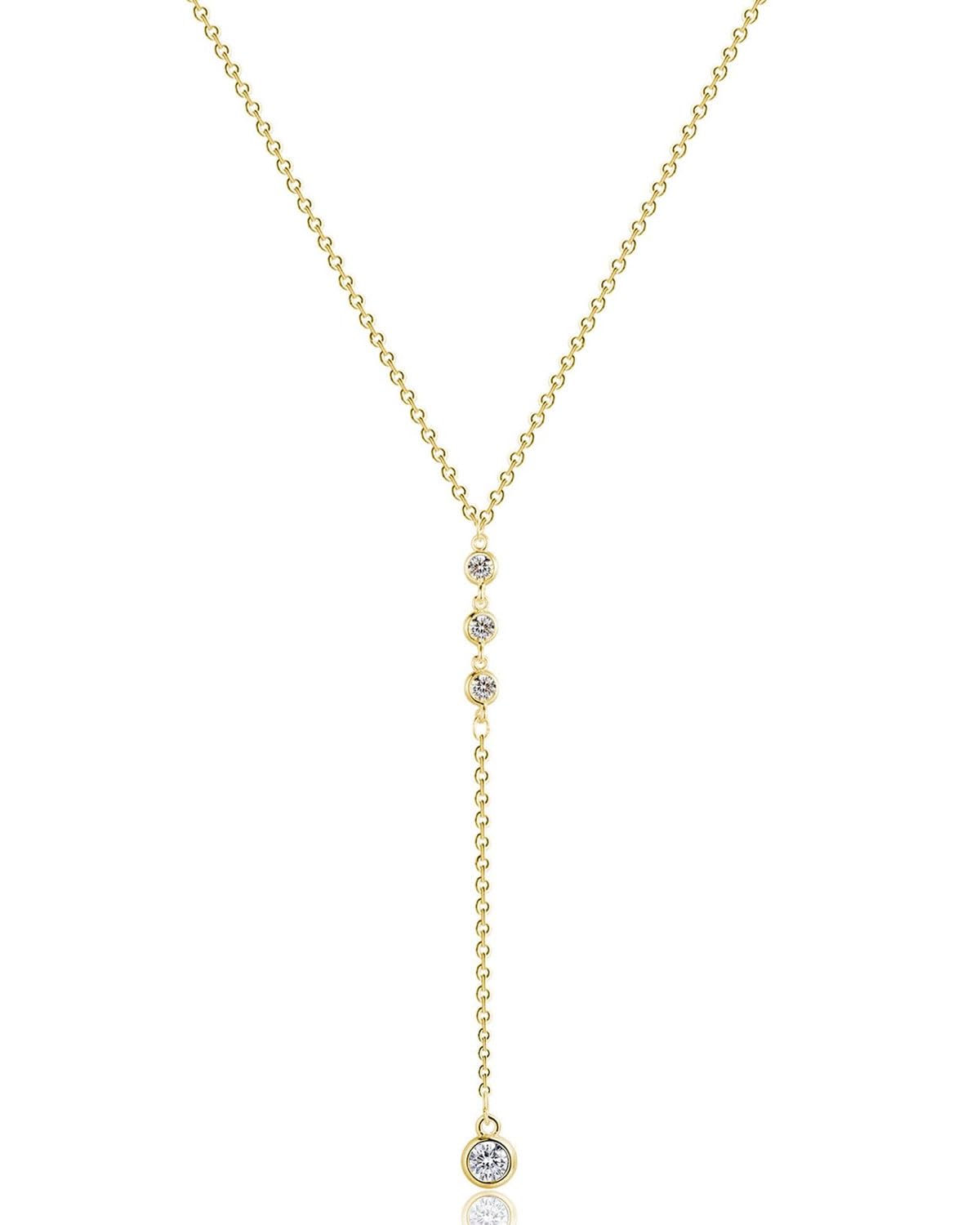 KGDUYC Collar de fondo de cristal de boda y Lariat Collar Cadena larga Rhinestone Y Collar de novia de espalda Collar Joyería para el cuerpo para mujeres, colgante dorado，collar espalda