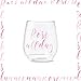 TOSSWARE POP 14oz Vino Rosé All Day Series, SET OF 6, Premium Quality, Recyclable, Unbreakable & Crystal Clear Plastic Printed Glasses