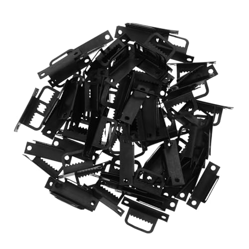 Image of Healifty 100pcs Shaped Metal Picture Frame Hooks Heavy Duty Hanging Brackets for Pictures Frames and Mirrors Easy to Install Wall Hardware for Home Decor