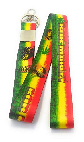 Key Tech Bob Marley Lanyard Id Card Holder Keychain (Multicolour)
