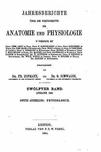 Preisvergleich Produktbild Jahresbericht Über Die Fortschritte der Anatomie und Physiologie