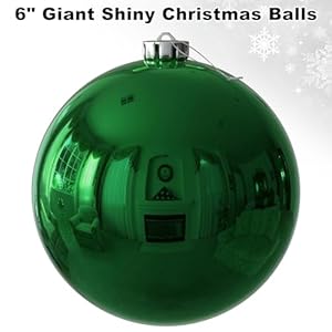 Emerald green 60 extra large christmas balls christmas tree decoration ornaments shatterproof hanging shiny balls for birthday holiday wedding decorations set of 2pcs  urban country home decor