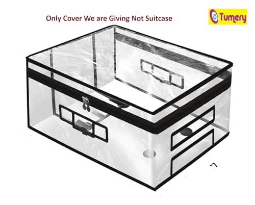 Image of Transparent Protective Zipper PVC Dust Proof Cover for Luggage /Suitcase Trolley Bags for All Brand (for Soft Luggage, 24 Inch)