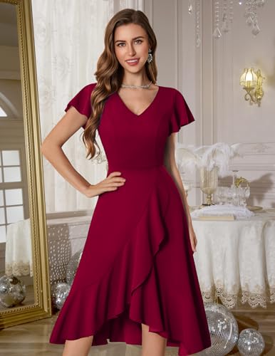 Image of DRESSTELLS Women's Cocktail Dresses 2026, Formal Fall Wedding Guest Dress