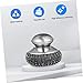 SKISUNO 2-Piece Stainless Steel Pot Scrubber Set Dish Brush Handle for Kitchen Cleaning Sturdy Brush for Dishes Pots Pans