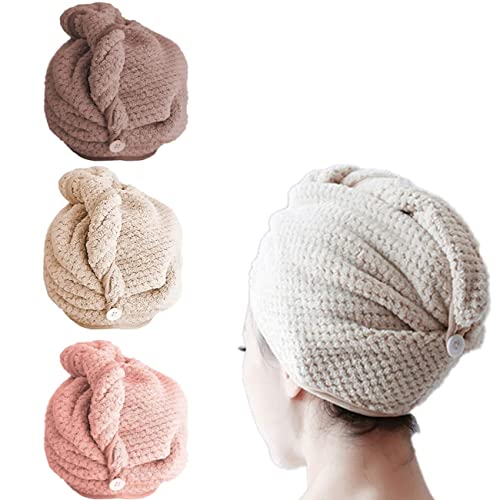 Toalla De Microfibra Para El Cabello 2 Lazos Suaves Y Grandes Para Secar El Cabello Mojado, Antiencrespamiento, Suave Y Absorbente Para El Cabello O Pulsera De Lavado De Cara