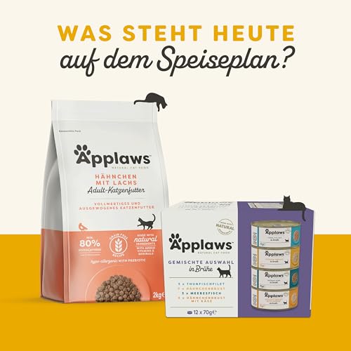 Applaws 100% natürliches Nassfutter für Katzen, Hühnerbrust mit Kürbis in Brühe - Packung mit 24 x 156g Dosen