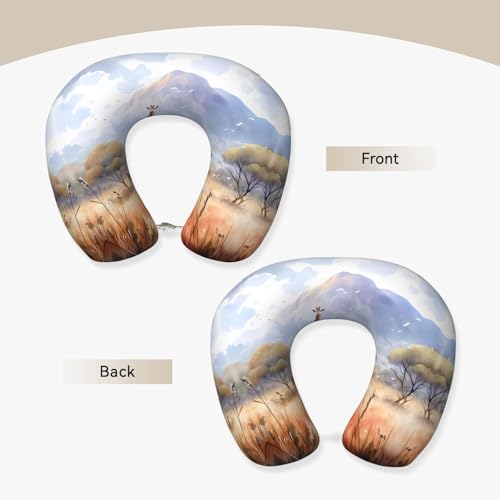 Almohada de viaje de espuma viscoelástica U suave miniatura 2