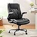Marsail Chefsessel Bürostuhl mit Hochklappbaren Armlehnen, PU Leder Ergonomischer Schreibtischstuhl mit Kippfunktion Höhenverstellbar Drehbar Rollend für Homeoffice, Schwarz Baby,Schwarz günstig Kaufen-Marsail Chefsessel Bürostuhl mit Hochklappbaren Armlehnen, PU Leder Ergonomischer Schreibtischstuhl mit Kippfunktion Höhenverstellbar Drehbar Rollend für Homeoffice, Schwarz