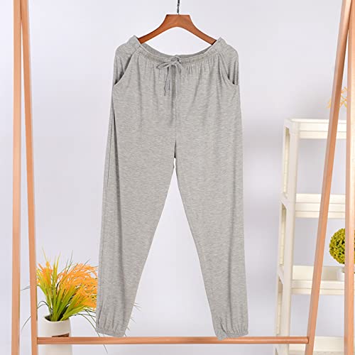 Calças de pijama masculinas calças para casa calças finas alongadas grandes casuais soltas calças es