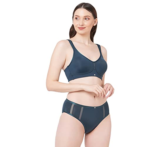 Image of SOIE Women Full Coverage Minimiser Bra with High Waist Brief Set