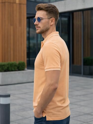Image of Veirdo Men's Solid Polo T-Shirt Regular Fit, Cotton Fabric, Short Sleeve Casual Wear, Classic Collar,Soft Comfortable Material, (Sizes S to 2XL)