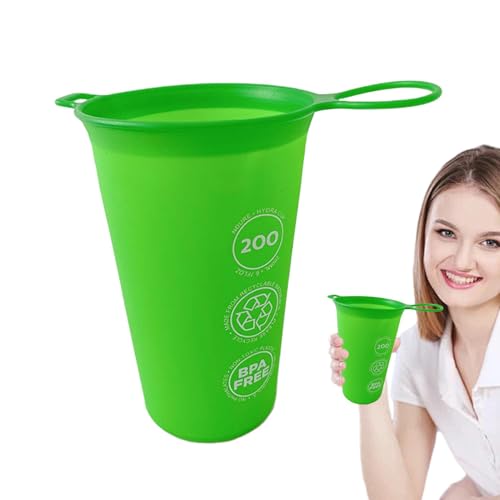 Termo de hidratación plegable para correr, botella de hidratación plegable de 200 ml, botella de agua portátil ultraligera de grado alimenticio para deportes y exteriores