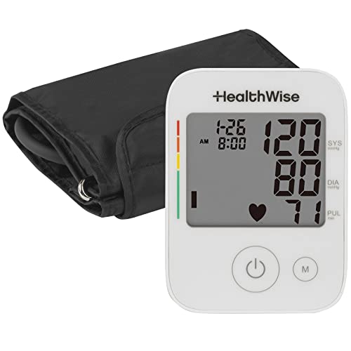 Amazon Basic Care Blood Pressure Monitor, Wide Range Arm Cuff with Intelligent Inflation Technology, Large (Previously Healthwise)