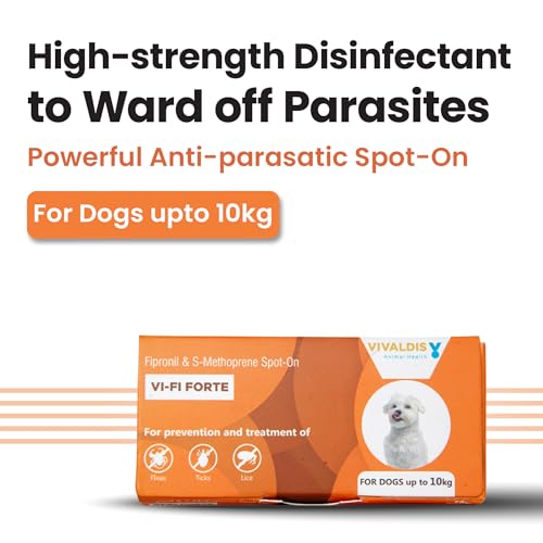 Vivaldis-VI-FI-Forte-067-ml-Single-Pipette-Spot-on-Solution-for-Prevention-Effective-Control-of-Flea-Tick-Chewing-Lice-Treatment-for-Dogs-Weighing-Upto-10kg-Pack-of-2