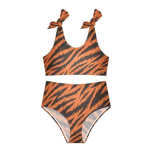 Image of Girls Tankini Swimsuit 2 Piece Pink Unicorn Donuts Summer Beach Bikini Bathing Suit 3T