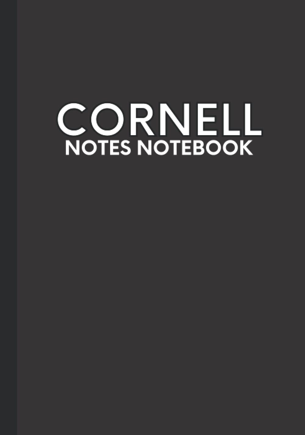 Cornell Notes Notebook: Note Taking System for Students, Teachers, School, Work | College Ruled | Black