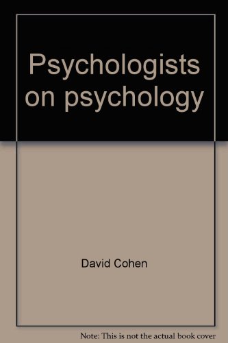 Psychologists on psychology 080086557X Book Cover