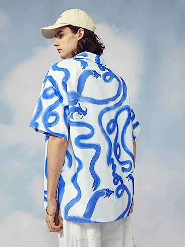 Image of Leriya Fashion Men's Rayon Shirt - Summer Button Down Shirts | Half Sleeve Printed |Formal |Casual Stylish (Available in Plus Size)