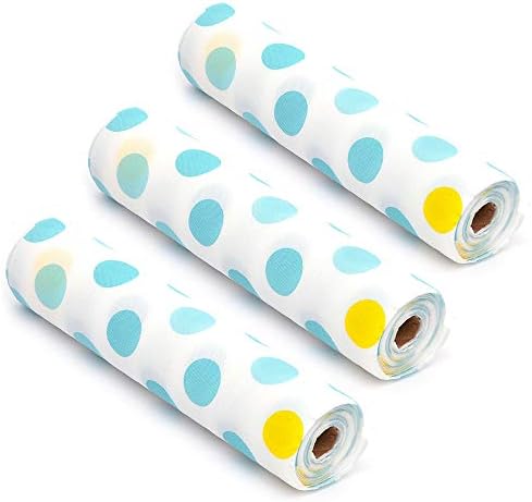 Gwolf Shelf Drawer Liners, Shelf Paper Protector, Shelf Paper Drawer Liner Non Adhesive, Anti-mildew Anti-bacterial Non-slip Waterproof Drawer Mat for Cupboard Refrigerator, 30x300cm, 3 Rolls