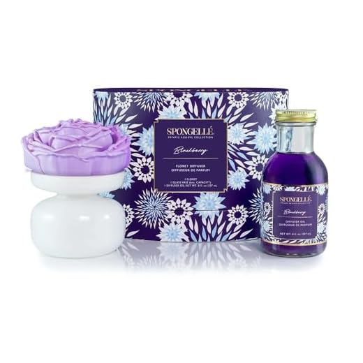 Spongellé BlackBerry Reed Diffuser – Bold Fruity Fragrance for Home, Elegant Glass Jar, Long-Lasting Scent, Premium Gift Box – Private Reserve Collection
