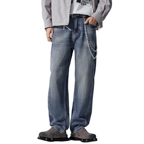 Custom Plus Size Men's Loose Trouser Wide Leg Baggy Jeans