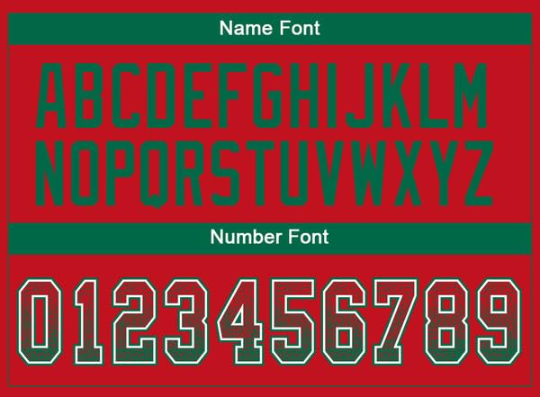 Personal Football Jersey, Custom Football Jersey, Red Kelly Green-White Mesh Drift Fashion Football Jersey, Youth Football Jersey, Custom Football, Personalized Jersey, Personalized Football