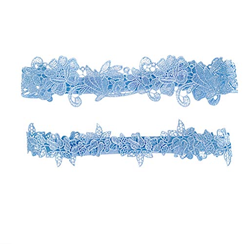 Egurs Liguero de encaje para novia, paquete de 2 unidades hechas a mano, bandas elásticas de encaje para boda, accesorios de boda