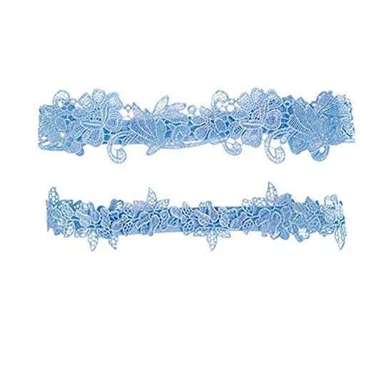 Egurs Liguero de encaje para novia, paquete de 2 unidades hechas a mano, bandas elásticas de encaje para boda, accesorios de boda