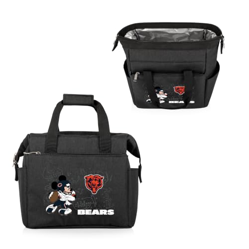 Image of PICNIC TIME NFL Mickey Mouse On The Go Lunch Bag - Soft Cooler Lunch Box - Insulated Lunch Bag, (Black)