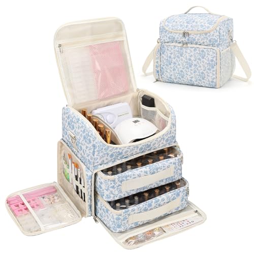 CUBETASTIC Extra Large Nail Polish Organizer Case Holds 86...