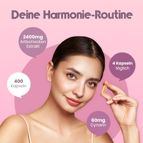 Artischockenextrakt Hochdosiert - 400 Kapseln - 2.400 mg pro Tagesdosis davon 60mg Cynarin - - Artischocken Extrakt hochdosiert, Artischocke - Vegan und produziert in Deutschland – Bild 4
