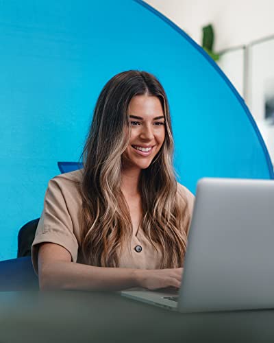 Webaround Big Shot 56" | Blue | Portable Collapsible Webcam Backdrop | Attaches To Any Chair | Wrinkle-Resistant Fabric | Ultra-Quick Setup And Takedown | Perfect For Zoom, Webex, Teams, Etc. #TOP5
