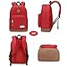 abshoo Classic Backpack for School College Bookbag Middle High School Bakcpacks for Teen Casual Daypack (Red)